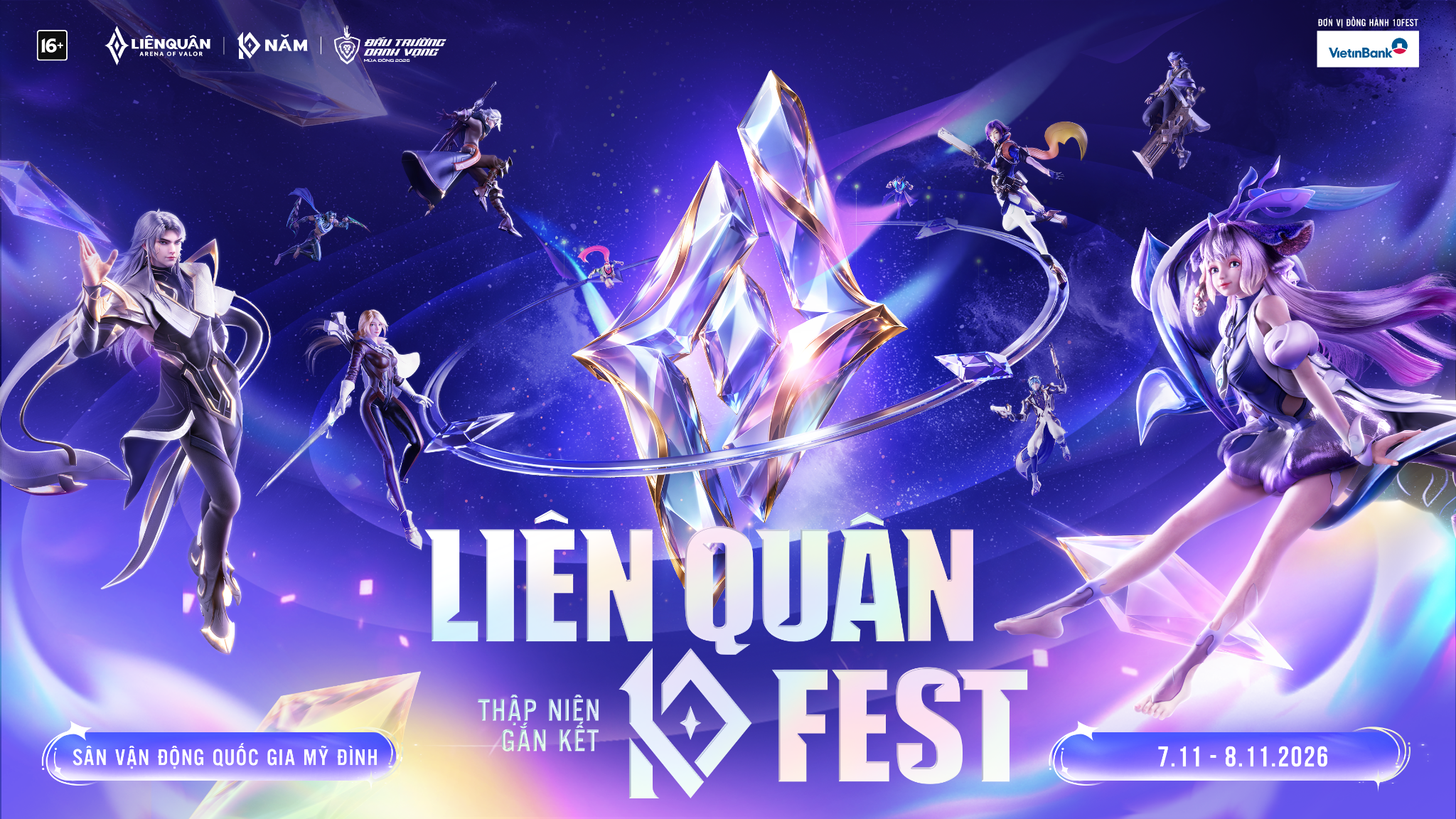 Garena công bố chuỗi sự kiện Liên Quân 10 Fest tại Sân vận động Quốc gia Mỹ Đình
