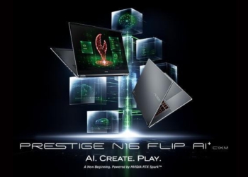 MSI tung Prestige N16 Flip AI+ xoay gập 360 độ trang bị đồ họa Blackwell và 128GB RAM: Cỗ máy sáng tạo và chiến game không đối thủ