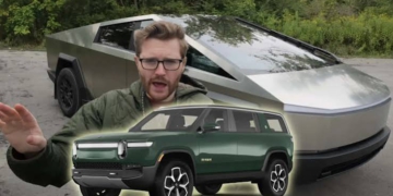 Tesla đối đầu Rivian trong cuộc so găng chế độ Halloween cực độc lạ